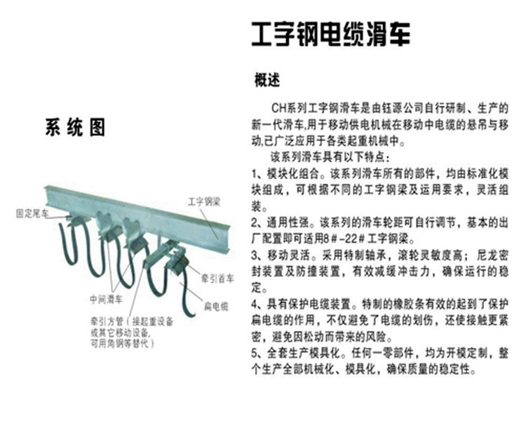 CH型工字钢电缆滑车(钰源)